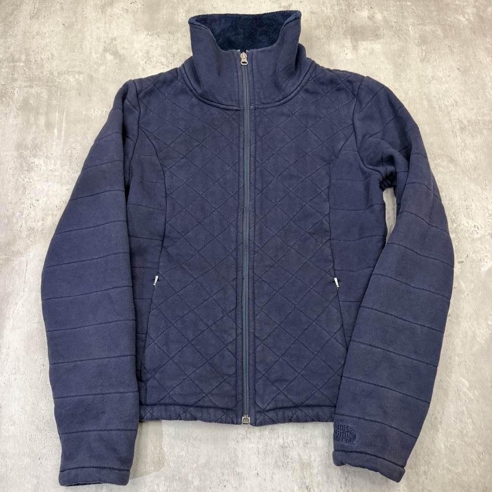 The North Face Jacket Womens Small Purple Caroluna Quilted Fleece Lined Coat